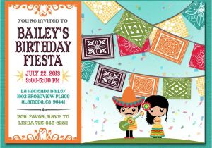 Mexican Party Invitation Template Print Yourself Kid 39 S Mexican Fiesta Invitation by