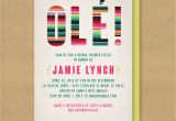 Mexican themed Bridal Shower Invitations Ole Mexican Fiesta themed Baby Shower or Bridal Shower