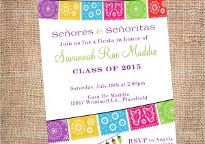 Mexican themed Graduation Party Invitations Mexican Party Invitations Gangcraft Net