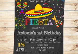 Mexican themed Party Invitations Birthday Mexican Fiesta Party Invitations Printable
