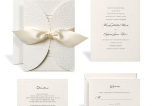 Michaels Wedding Invitation Template Buy the Embossed Ivory Wrap Wedding Invitation Kit by