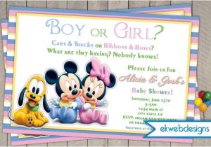Mickey and Minnie Mouse Baby Shower Invitations June 2014