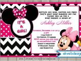 Mickey and Minnie Mouse Baby Shower Invitations Minnie Mouse Baby Shower Invitations with Lovely Pink