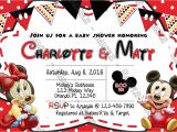 Mickey and Minnie Mouse Baby Shower Invitations Novel Concept Designs Baby Mickey & Minnie Mouse Baby