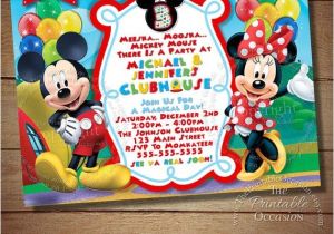 Mickey and Minnie Mouse Birthday Invitations for Twins You Choose Mickey Minnie Twins Birthday Invitation Twins