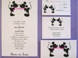 Mickey and Minnie Wedding Invitations 100 Personalized Custom Mickey and Minnie Disney Kissing