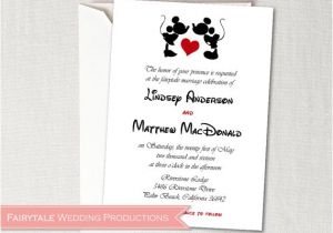 Mickey and Minnie Wedding Invitations Disney Fairytale Wedding Mickey Minnie Mouse Save the D