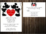 Mickey and Minnie Wedding Invitations Mickey and Minnie Wedding Invitation Disney by