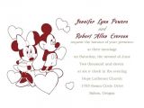Mickey and Minnie Wedding Invitations Red Mickey and Minnie Mouse Wedding Invitation Red is