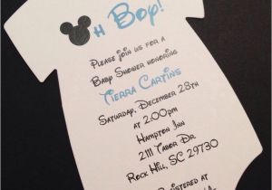 Mickey Mouse Baby Shower Invitations Blue Mickey Mouse Esie Baby Shower Invitation All