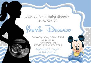 Mickey Mouse Baby Shower Invitations for A Boy Blank Mickey Mouse Baby Shower Invitations