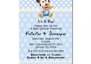 Mickey Mouse Baby Shower Invitations for A Boy Mickey Mouse Baby Shower Invitations for Boys Party Xyz