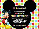 Mickey Mouse Birthday Invitation Template Birthday Invitation Mickey Mouse