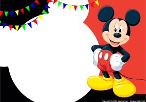 Mickey Mouse Birthday Invitation Template Free Printable Cute Mickey Mouse Invitation Templates