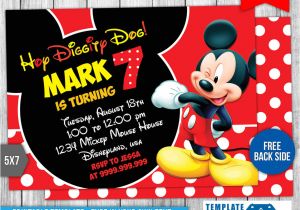 Mickey Mouse Birthday Invitation Template Mickey Mouse Birthday Invitation 4 by Templatemansion On