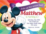 Mickey Mouse Birthday Invitation Template Mickey Mouse Birthday Invitation Card Printable Template