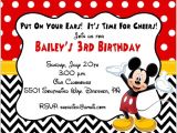 Mickey Mouse Birthday Invitation Template Mickey Mouse Invitation Templates 29 Free Psd Vector
