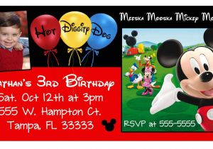 Mickey Mouse Clubhouse Custom Birthday Invitations 10 Magnetic Mickey Mouse Clubhouse Birthday Invitations