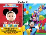 Mickey Mouse Clubhouse Custom Birthday Invitations Mickey Mouse Clubhouse Birthday Party Invitations