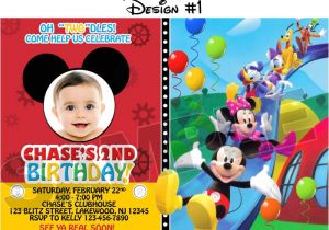 Mickey Mouse Clubhouse Custom Birthday Invitations Mickey Mouse Clubhouse Birthday Party Invitations