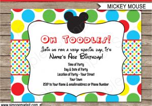 Mickey Mouse Clubhouse Party Invitations Free Template Mickey Mouse Party Invitations Template Birthday Party