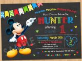 Mickey Mouse Customized Birthday Invitations Mickey Mouse Birthday Invitation Mickey Mouse Clubhouse