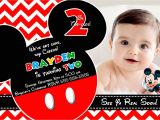 Mickey Mouse Customized Birthday Invitations Mickey Mouse Party Invitations Personalized Mickey Mouse