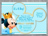 Mickey Mouse Invitations Baby Shower Baby Mickey Mouse Baby Shower Invitation Baby Prince Mickey