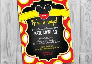 Mickey Mouse Invitations Baby Shower Mickey Mouse Baby Shower Invitations Boy Baby Shower