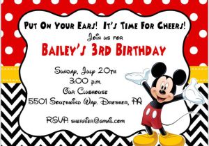 Mickey Mouse Party Invitation Template Mickey Mouse Invitation Templates 29 Free Psd Vector