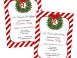 Microsoft Word Holiday Party Invitation Template Christmas or Holiday Party Invitation Holiday Wreath Diy