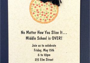 Middle School Graduation Party Invitations Jac O 39 Lyn Murphy Graduation Pizza Party