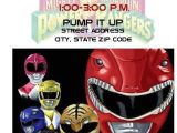 Mighty Morphin Power Ranger Birthday Invitations 8 Custom original Power Rangers Birthday Party Ticket