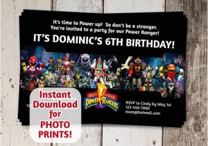 Mighty Morphin Power Ranger Birthday Invitations Mighty Morphin Power Rangers Birthday Party by