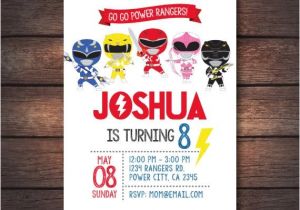 Mighty Morphin Power Ranger Birthday Invitations Power Ranger Invitations Power Rangers Birthday Power