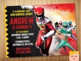 Mighty Morphin Power Ranger Birthday Invitations Power Rangers Invitation Power Rangers Birthday by
