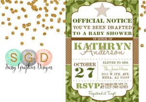 Military Baby Shower Invitations Camo Boy Baby Shower Invite Military Baby by
