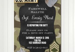Military Going Away Party Invitation Templates Army Invitation Deployment Party Send Off Invitation