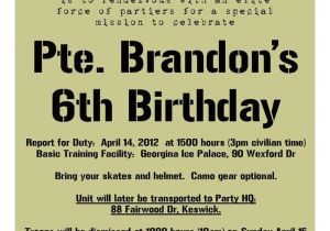 Military themed Party Invitations Army Birthday Party Invitations Home Party Ideas