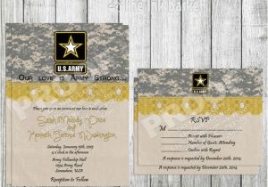Military Wedding Invitation Wording Samples Wedding Printable Invitation and Rsvp Army Strong and Camo