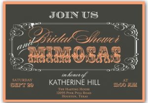 Mimosa Bridal Shower Invitations Mimosas Script Bridal Shower Invitations