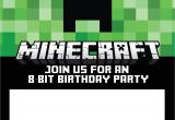 Minecraft Birthday Invitation Template 40th Birthday Ideas Minecraft Birthday Invitation