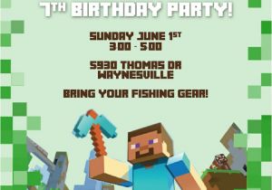 Minecraft Party Invitation Template Minecraft Invitation by Designsnow Party Pinterest