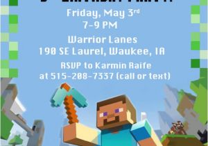 Minecraft Party Invitations Printable 40th Birthday Ideas Free Printable Minecraft Birthday