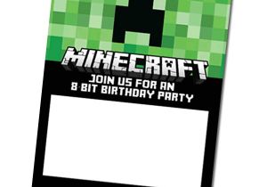 Minecraft Party Invitations Printable Free Minecraft Birthday Invitations Just Personalize and