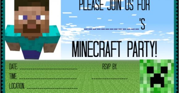 Minecraft Party Invitations Printable Great Ideas for A Minecraft Birthday Party Mom 6