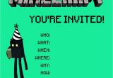 Minecraft Party Invitations Printable Minecraft Birthday Party Printables Crafts and Games