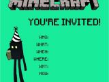 Minecraft Party Invitations Printable Minecraft Birthday Party Printables Crafts and Games