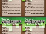 Minecraft Party Invitations Printable Up Cycled & Printable Treasures Minecraft Party Printables