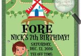 Miniature Golf Birthday Party Invitations Mini Golf Birthday Invitations Di 380 Harrison